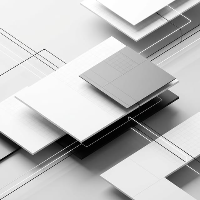 Minimalist architectural photograph with sharp intersecting lines
